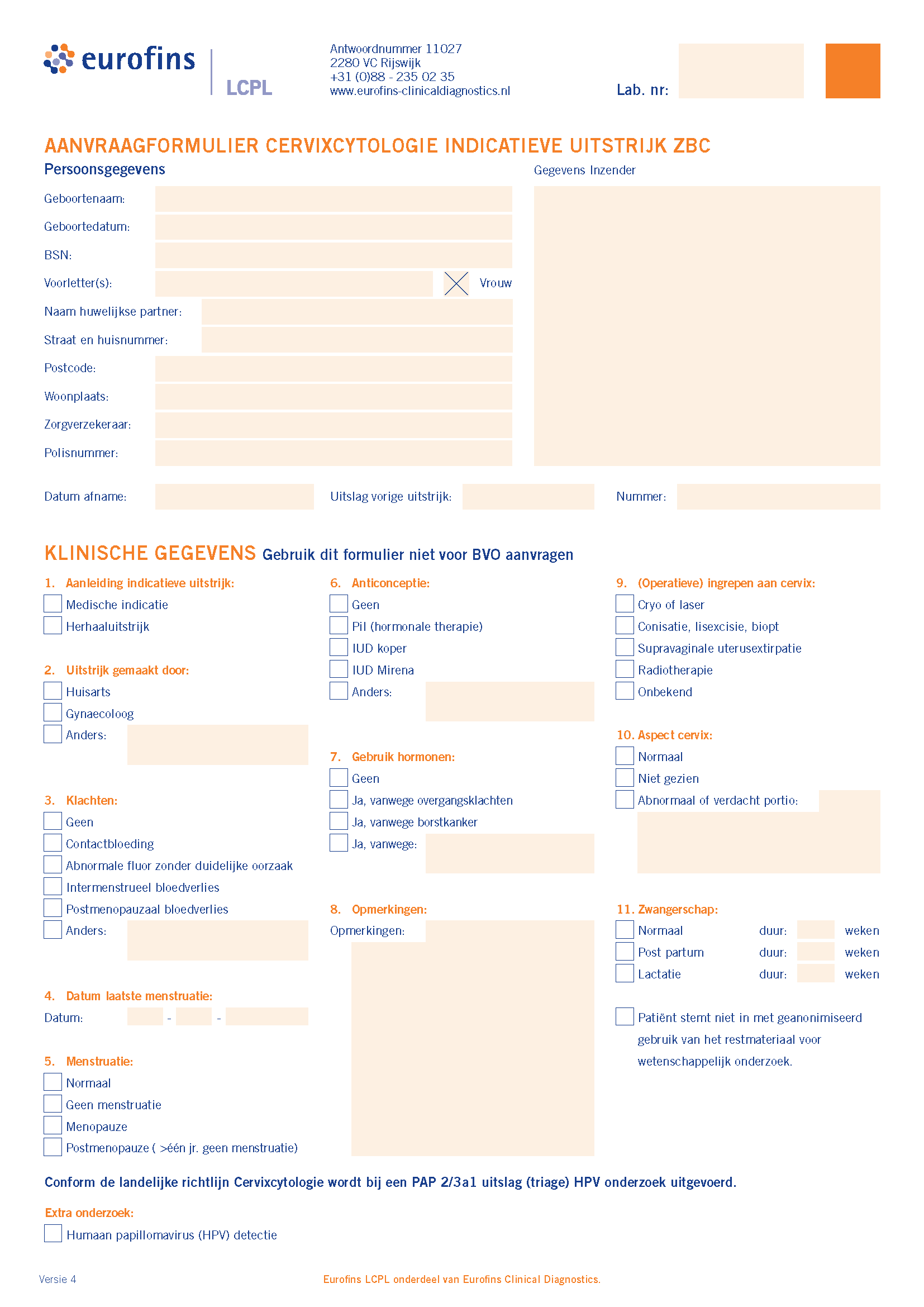 20240645_EUROFINS LCPL_AANVRAAGFORMULIER_CERVIXCYTOLOGIE ZBC_VERSIE_4_V3_Page_1