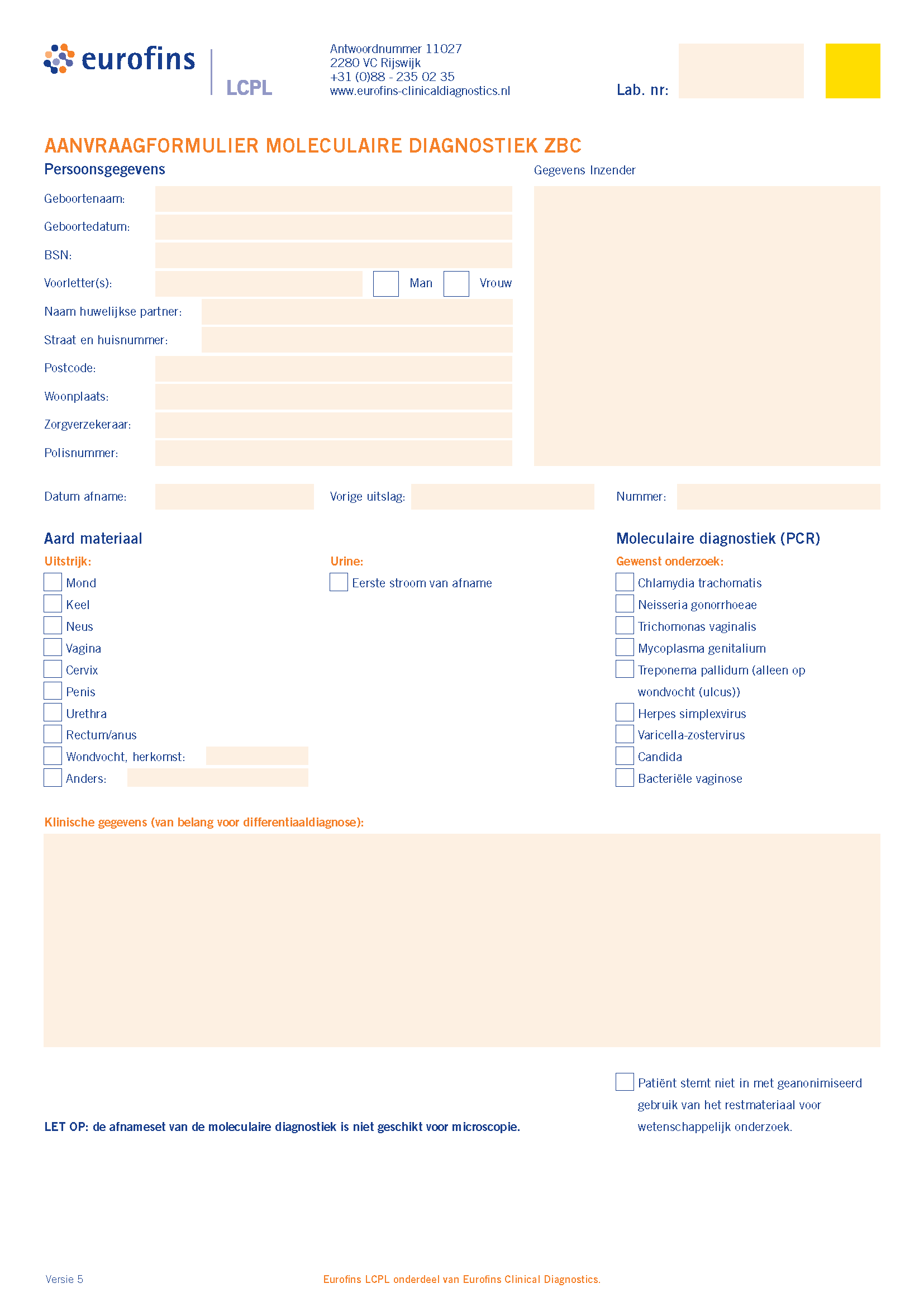 20240645_EUROFINS LCPL_AANVRAAGFORMULIER_MOLECULAIRE_DIAGNOSTIEK_ZBC_VERSIE_5_V1